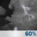 Wednesday Night: A chance of rain showers before 7pm, then showers and thunderstorms likely. Mostly cloudy, with a low around 45. Chance of precipitation is 60%. Wednesday Night: Showers And Thunderstorms Likely
