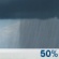 Thursday: A chance of rain showers. Partly sunny, with a high near 59. Chance of precipitation is 50%. Thursday: Chance Rain Showers